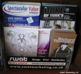Indoor Leaflet and Flyer Display Racks throughout Brighton, Hove and Sussex
