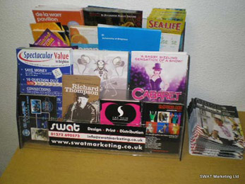 Indoor Leaflet and Flyer Display Racks throughout Brighton, Hove and Sussex